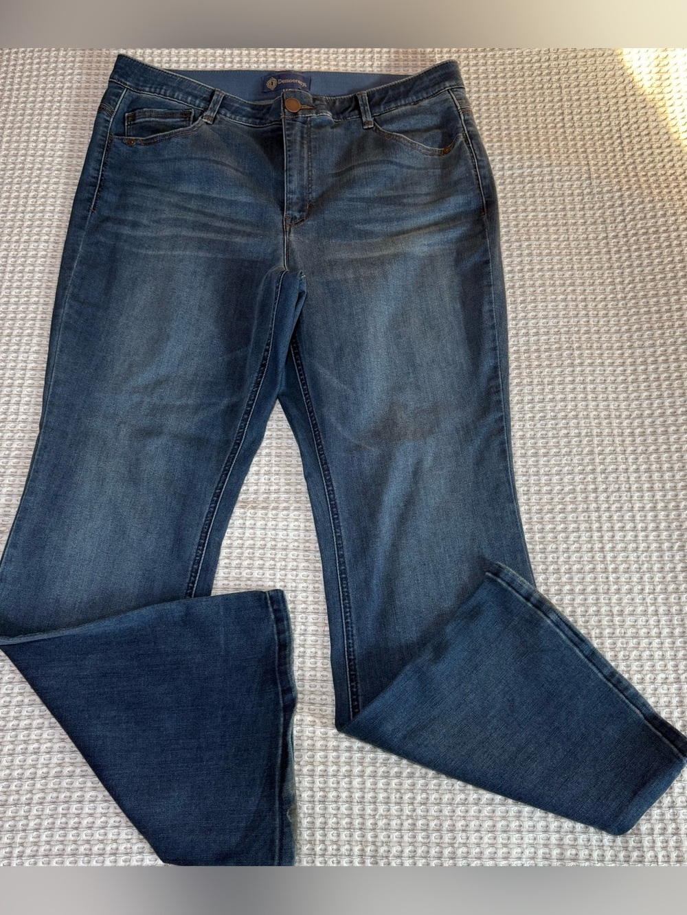Democracy Ab solution Itty Bitty Bootcut Jeans 14P Petite Dark Indigo Stretch